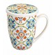 BRANDANI MUG MEDICEA FIAMMA NEW BONE CHINA CON INFUSORE INOX