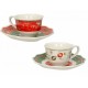 BRANDANI   TAZZINA CAFFE TEMPO DI FESTA SET 2 PZ PORCELLANA