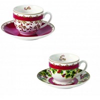 BRANDANI TAZZINA CAFFE' LE BACCHE SET 2 PZ PORCELLANA