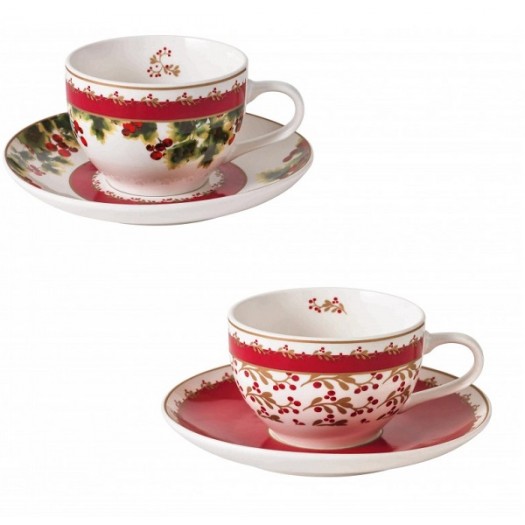 BRANDANI TAZZA THE LE BACCHE SET 2 PZ PORCELLANA