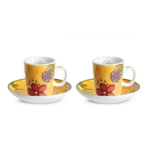 EGAN Set 2 tazze caffè Bellamore Arancio ML 100