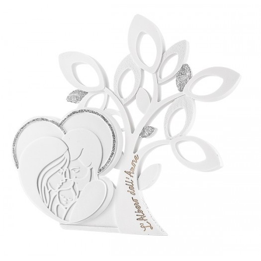 BONGELLI ALBERO FAMIGLIA 14X17 CM BIANCO