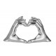 BONGELLI MANI CUORE  22X12  ARGENTO SENZA BASE