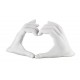 BONGELLI MANI CUORE  22X12  BIANCO SENZA BASE