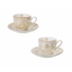 BRANDANI TAZZINA CAFFE EXCALIBUR SET 2 PZ NEW BONE CHINA