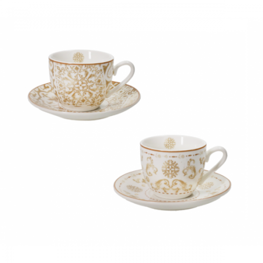 BRANDANI TAZZINA CAFFE EXCALIBUR SET 2 PZ NEW BONE CHINA