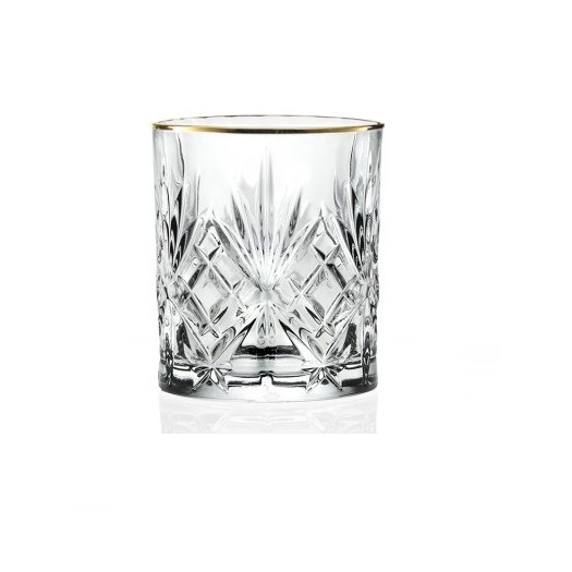 BRANDANI BICCHIERI GOLD AND GOLD CRYSTAL GLASS 6 PZ