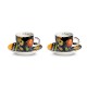 EGAN Set 2 tazze caffè Le Pupazze Nero ML 100