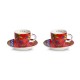 EGAN Set 2 tazze caffè Le Pupazze Rosso ML 100