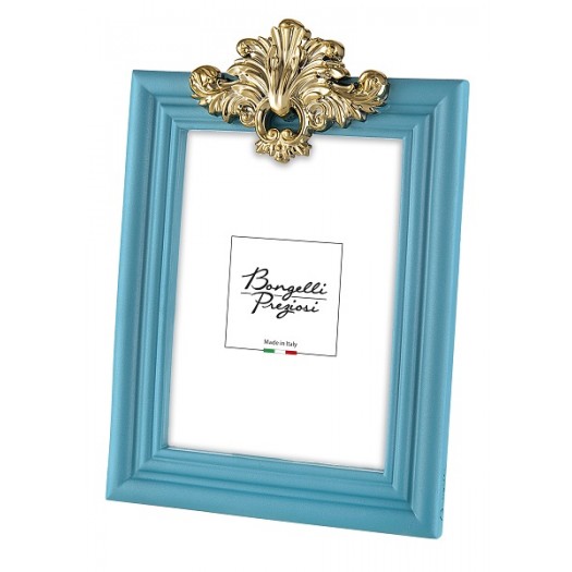 BONGELLI PREZIOSI PORTA FOTO LOGO 15X20 CM OTTANIO BLU E ORO