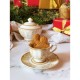 BRANDANI TAZZA THE GOLDEN EYE SET 2 PZ NEW BONE CHINA