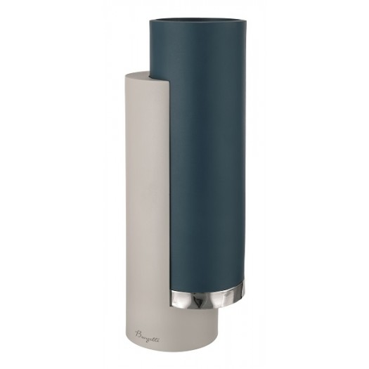 BONGELLI VASO H. 20 CM BLU -VERDE , GRIGIO E ARGENTO