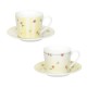 BRANDANI TAZZINA CAFFE POLLINE GIALLO SET 2 PZ NEW BONE CHINA