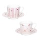 BRANDANI TAZZINA CAFFE POLLINE ROSA SET 2 PZ NEW BONE CHINA