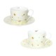 BRANDANI TAZZA THE POLLINE GIALLO SET 2 PZ NEW BONE CHINA