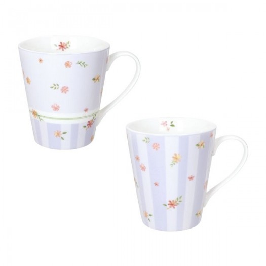 BRANDANI MUG POLLINE LILLA SET 2 PZ NEW BONE CHINA