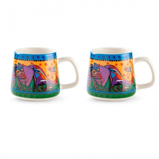 EGAN Set 2 Mug Laurel Burch Jungle Gialle