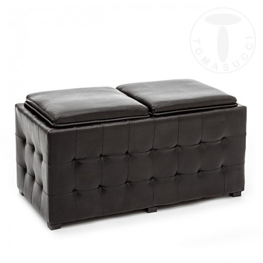 TOMASUCCI DOUBLE-POUFF CONT.DIZZY BLACK