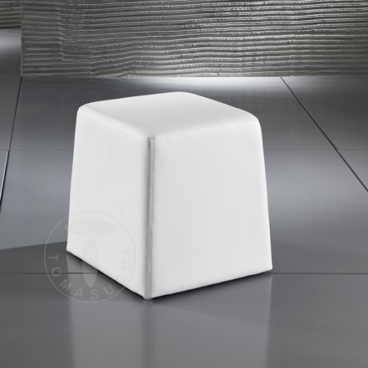 TOMASUCCI POUFF ECOPELLE "KEY WHITE"