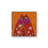 EGAN Quadro Laurel Burch ”Gatto Arancio” 50X50