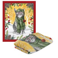 EGAN Plaid Natale Gatto 130×160