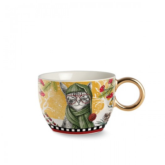 EGAN Tazza Colazione Natale Gatto Ml 530