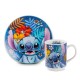 EGAN Set Piatto dessert + Mug Stitch Blu